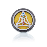 Aromatherapy Car Diffuser Kit - Pewter Yoga Chakra - 30mm