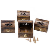 Mini Incense Cone Smoke Box - Mango Wood - Hira Online
