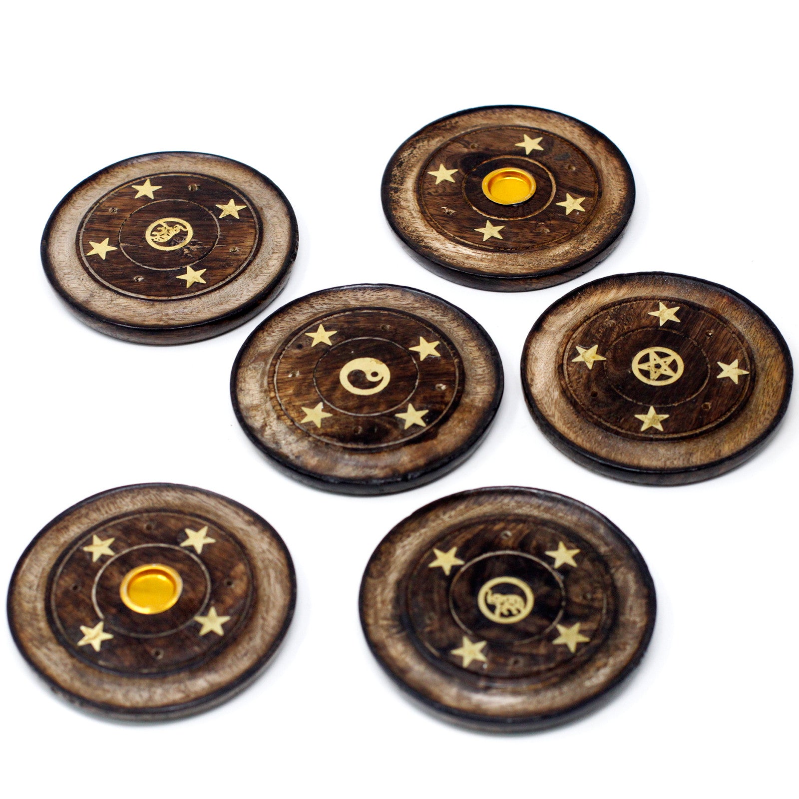 Cone & Stick Burner - Mango Wood Disc 10cm - Hira Online