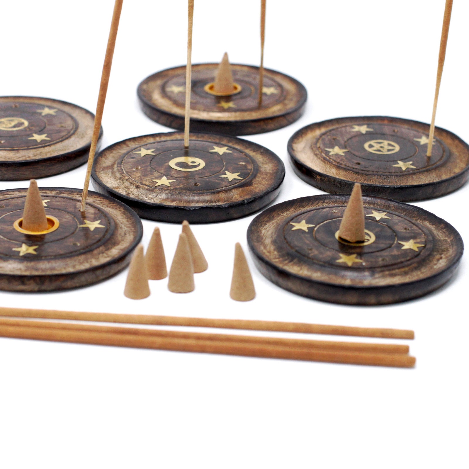 Cone & Stick Burner - Mango Wood Disc 10cm - Hira Online