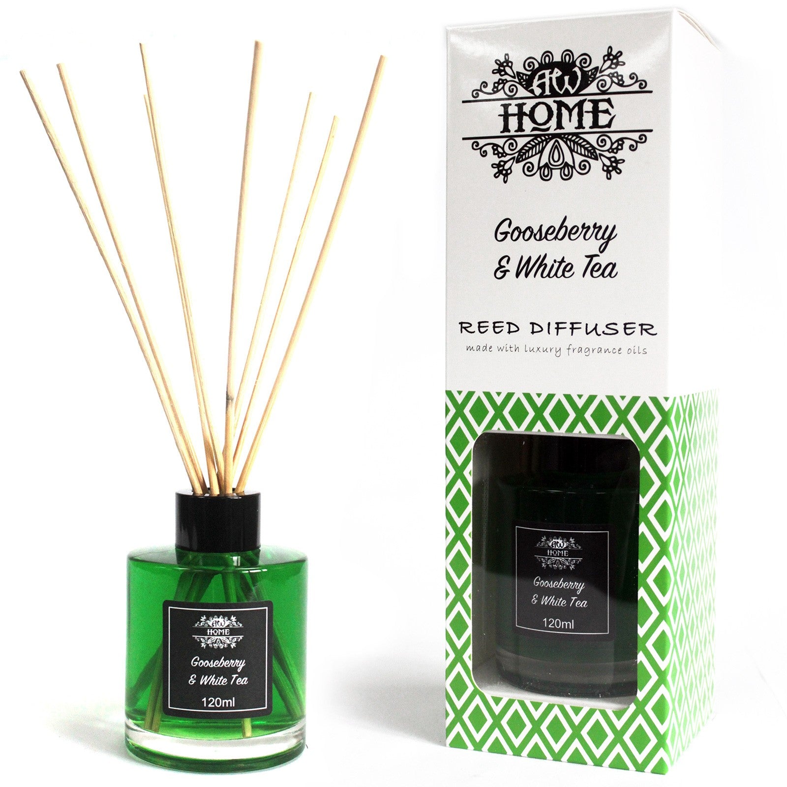 120ml Reed Diffuser - Gooseberry & White Tea - Hira Online