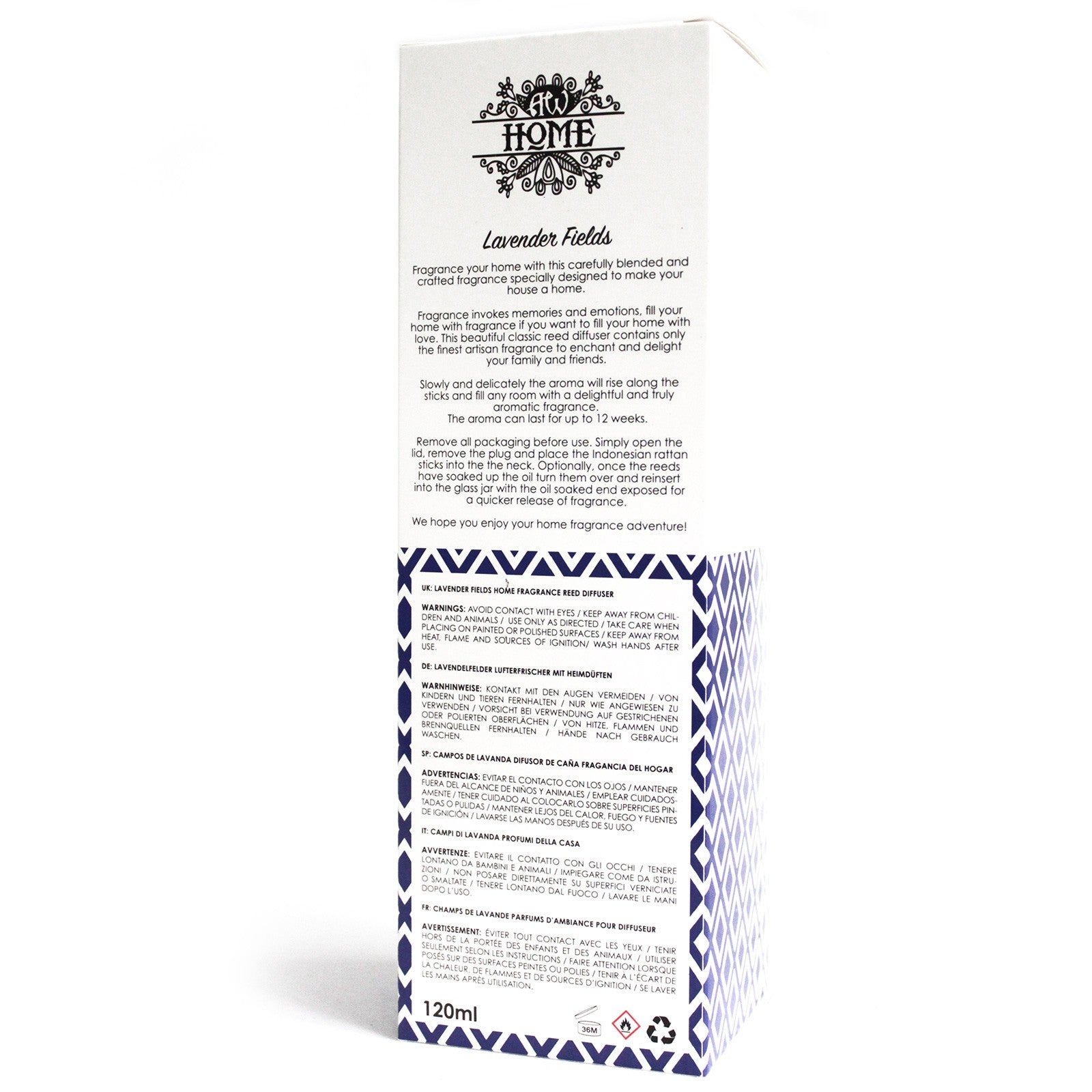 120ml Reed Diffuser - Lavender Fields - Hira Online