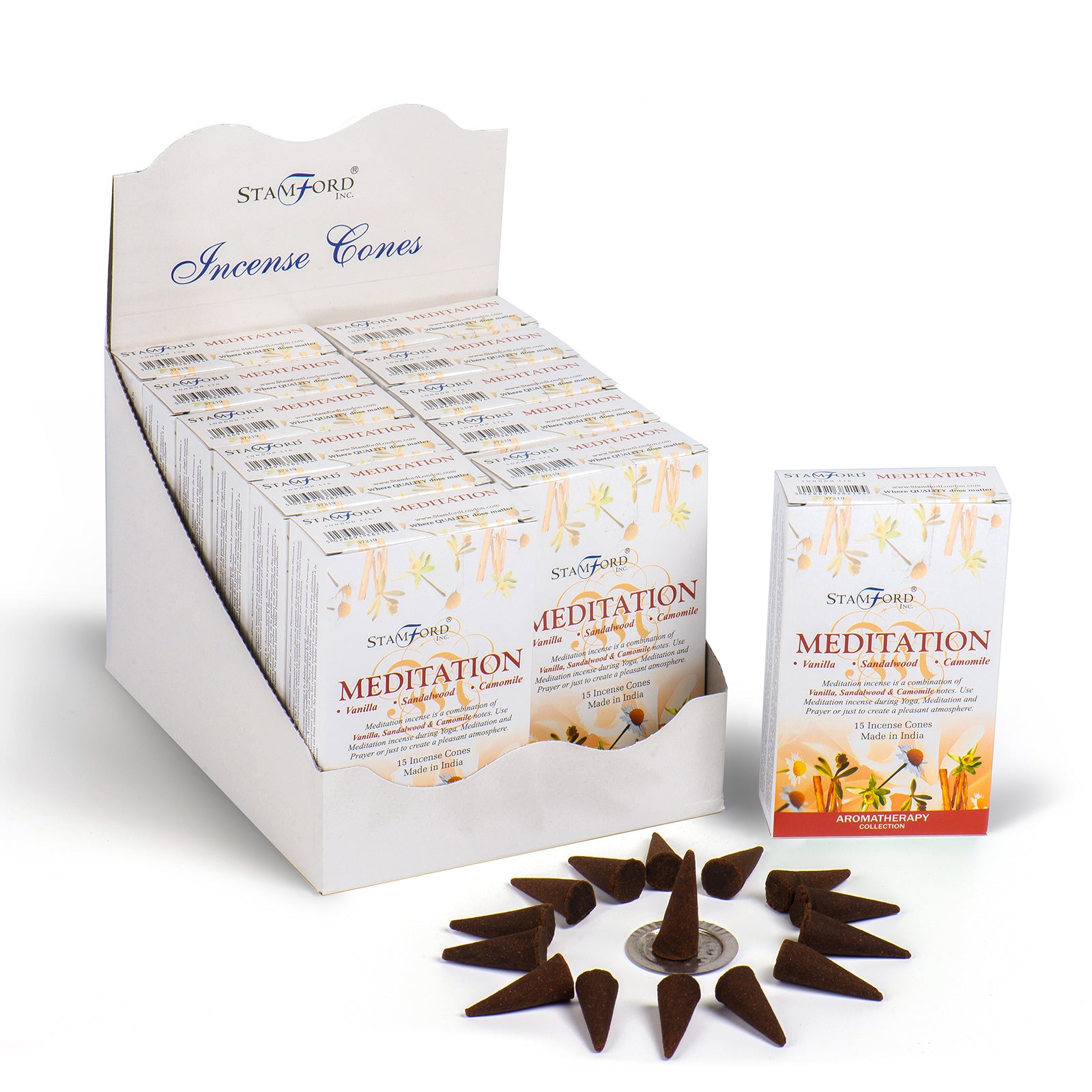 Stamford Premium Incense Cones - Meditation - Hira Online