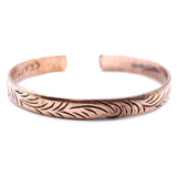 Copper Tibetan Bracelet - Slim Tribal Swirls