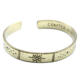 Inspiration Bracelet - Brass Snrise, Galaxy, Stars, Earth - Hira Online