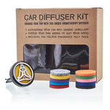 Aromatherapy Car Diffuser Kit - Pewter Yoga Chakra - 30mm