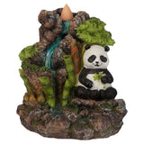 Bamboo Waterfall Panda Back Flow Incense Burner