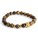 3x Gold Tiger / Tiger Eye - Gemstone Bracelet - Hira Online