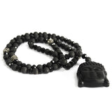 Buddha / Black Stone - Gemstone Necklace - Hira Online