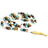 Angel Wing / Multi Beads Gemstone Necklace - Hira Online