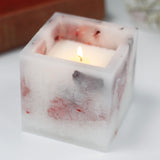 Enchanted Glowing Candle - Large Square - Rose