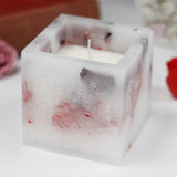 Enchanted Glowing Candle - Large Square - Rose