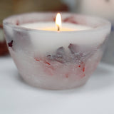 Enchanted Glowing Candle- Large Bowl - Rose