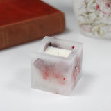 Enchanted Glowing Candle - Small Square Jar - Rose