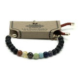 18K Gold Plated Gemstone Royal String Bracelet - Lava Stone Chakra - Hira Online