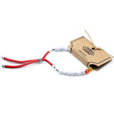 925 Silver Plated Gemstone Royal Red String Bracelet - White Howlite Chakra - Hira Online