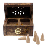 Mini Incense Cone Smoke Box - Mango Wood - Hira Online