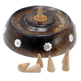 Cone & Stick Burner- Assorted Design - Mango Wood - Hira Online