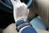 Mens Bracelet Sets - Metal & Leather (asst) - Hira Online