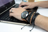 Mens Bracelet Sets - Metal & Leather (asst) - Hira Online