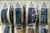 Mens Bracelet Sets - Metal & Leather (asst) - Hira Online