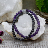 Magnetic Gemstone Bracelet - Amethyst - Hira Online