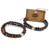 Magnetic Gemstone Bracelet - Tiger Eye - Hira Online