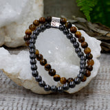 Magnetic Gemstone Bracelet - Tiger Eye - Hira Online