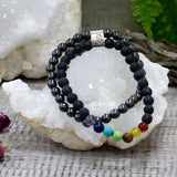 Magnetic Gemstone Bracelet - Black Stone Chakra - Hira Online