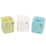 Classic Rustic Small Square Floral Oil Burner (aast) - Hira Online