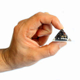 Sm Orgonite Pyramid 25mm Gemchips and Copper - Hira Online