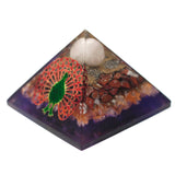 Lrg Orgonite Pyramid 80mm - Peacock - Hira Online