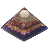 Lrg Orgonite Pyramid 80mm - Peacock - Hira Online