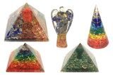 Orgonite Pyramid - Seven Chakra Flower of Life - 70 mm - Hira Online