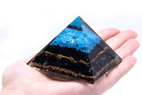 Orgonite Pyramid - Turquoise and Black Tourmaline - 70 mm - Hira Online