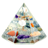 Orgonite 7 sided Pyramid - Gemstone Wisdom Tree - 90 mm - Hira Online