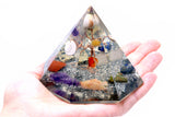 Orgonite 7 sided Pyramid - Gemstone Wisdom Tree - 90 mm - Hira Online