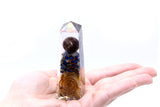 Orgonite Obelisk Power Point Copper, Lapis and Yellow Aventurine - 90x25 mm - Hira Online