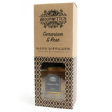 200ml Geranium & Rose Essential Oil Reed Diffuser - Hira Online