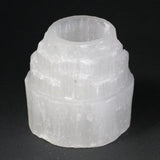 Selenite Candle Holders – Selenite Mountain Top Candle Holder - 8 cm