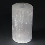 Selenite Candle Holders – Selenite Cylinder Candle Holder - 15 cm