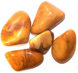 24x L Tumble Stones - Jasper - Yellow