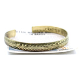 Brass Tibetan Bracelet - Slim Tribal Leaf - Hira Online