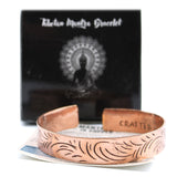 Copper Tibetan Bracelet - Wide Tribal Swirls - Hira Online