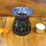 Yin-Yang Value Tulip Design Oil Burner - Black & Blue