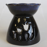 Yin-Yang Value Tulip Design Oil Burner - Black & Blue - Hira Online