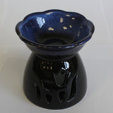 Yin-Yang Value Tulip Design Oil Burner - Black & Blue - Hira Online